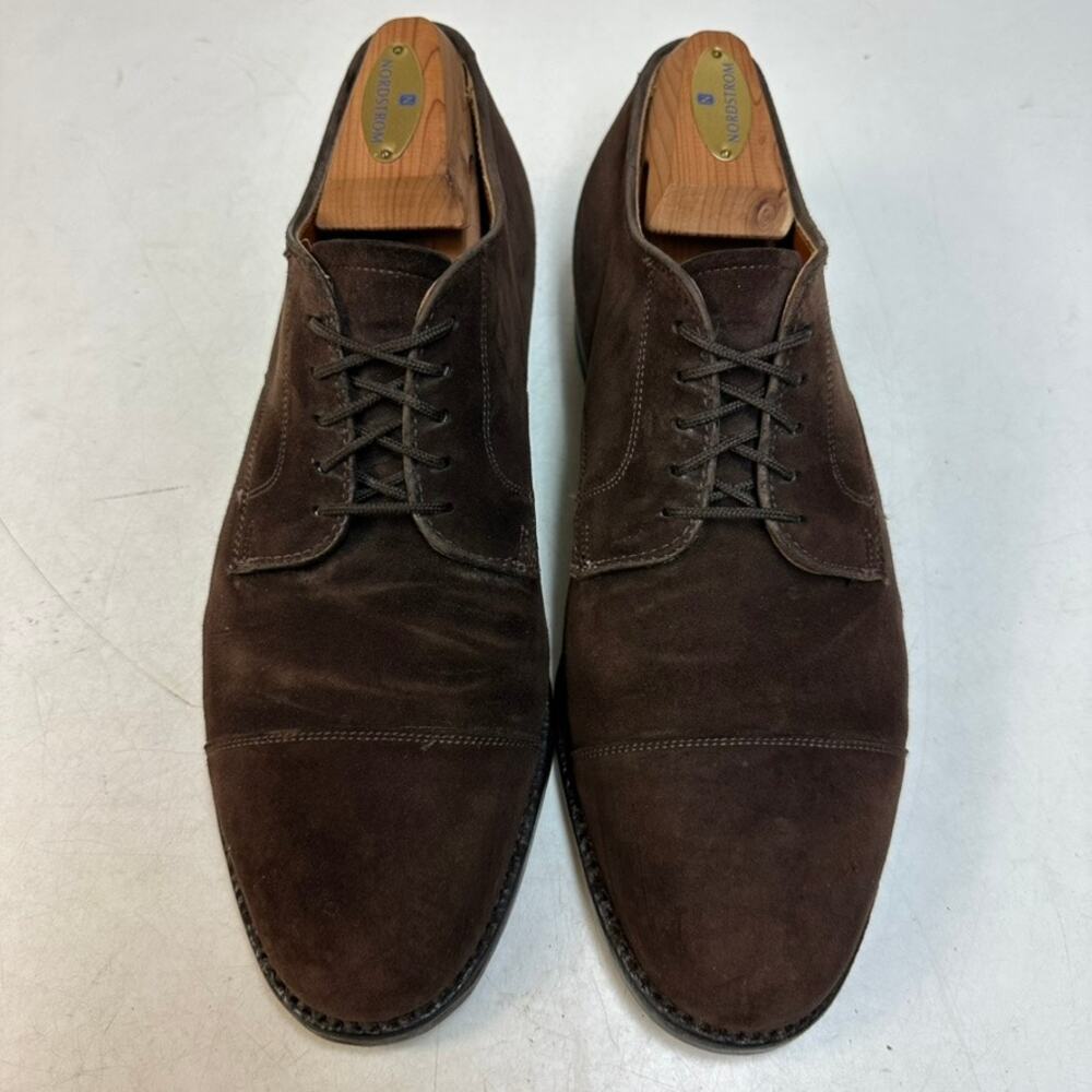 FULLY RESOLED Alden x Brooks Brothers 2293 Brown Suede Cap Toe Derby USA 8.5 D